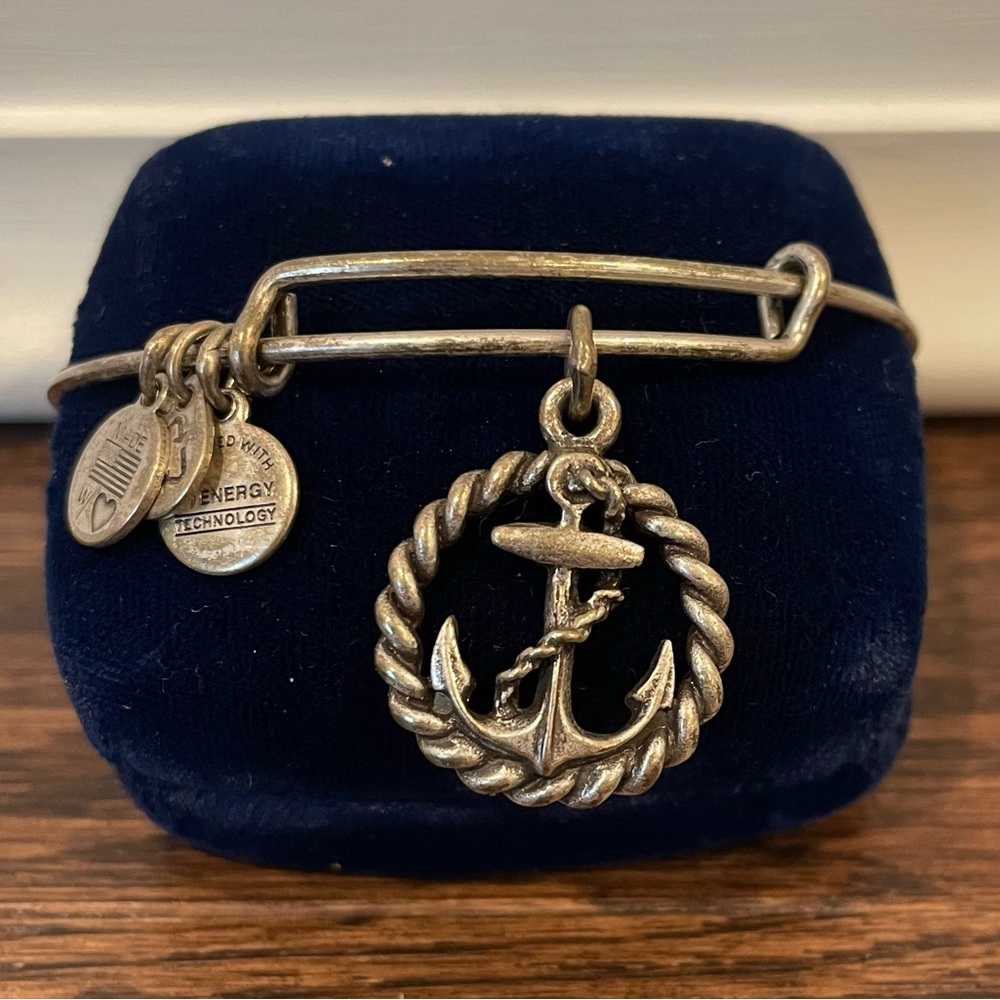 ALEX & ANI Anchor Nautical Charm Bracelet in Silver Tone - PreOwned